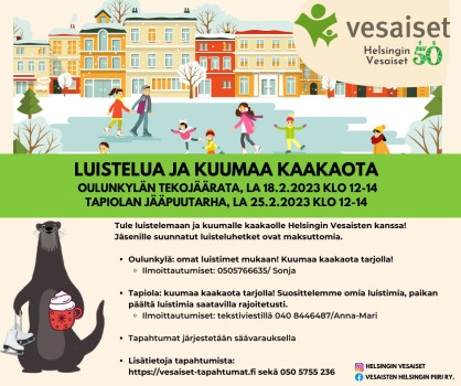 Luistelua ja kuumaa kaakaota