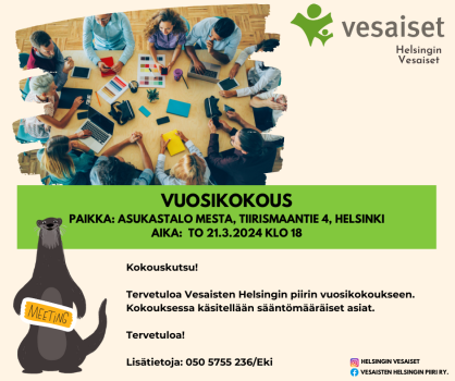 Vesaisten Helsingin piirin vuosikokous