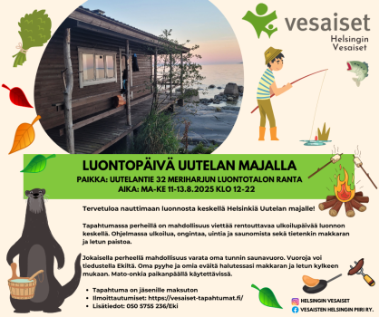 Luontopäivä Uutelan majalla 12.8.2025